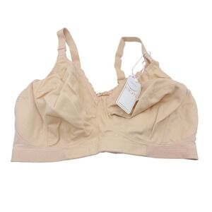 Elomi Molly Nursing Bra Beige Nude Maternity Full Coverage Lace Trim New Sz 34I